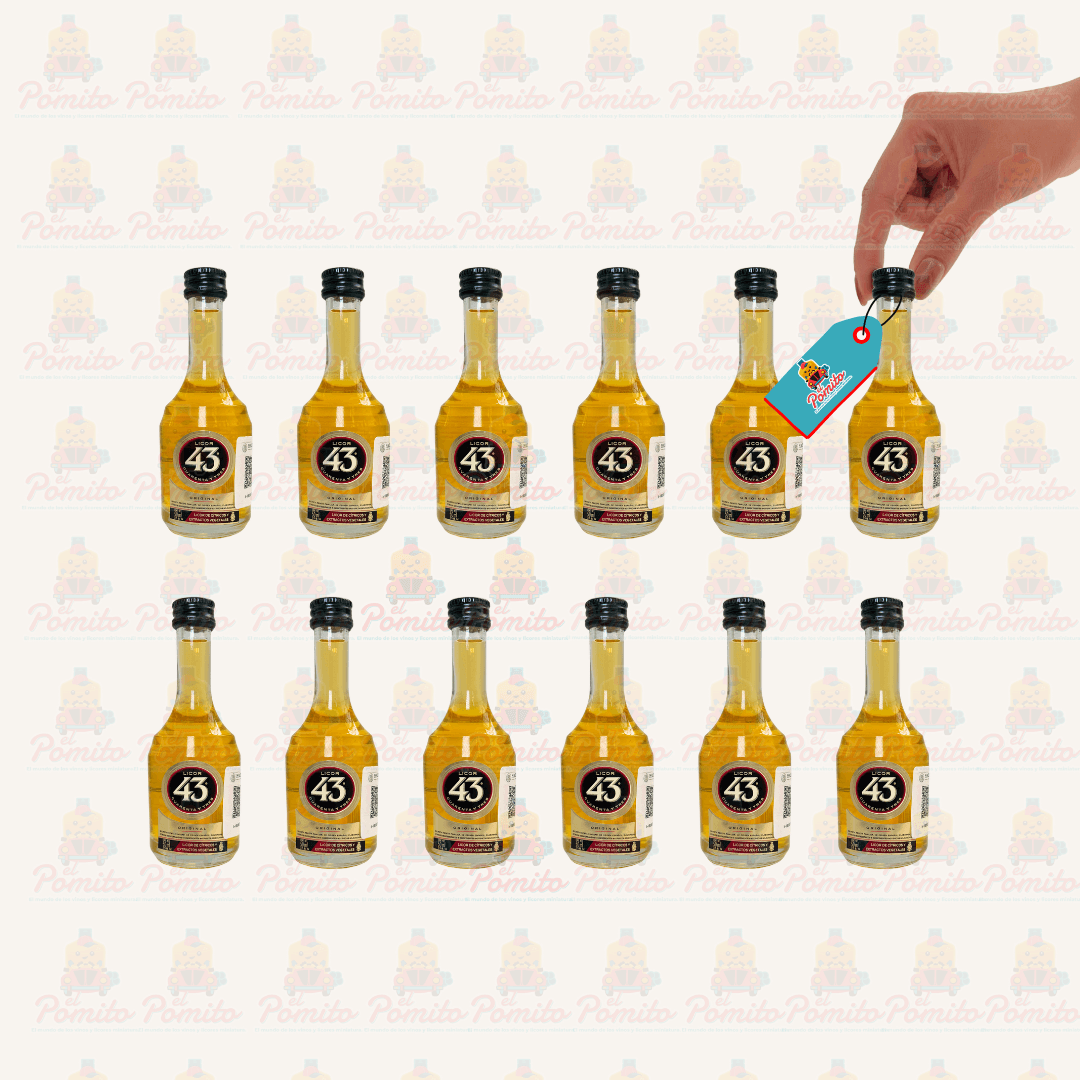 (12 piezas) Mini Licor 43, 50 ml.