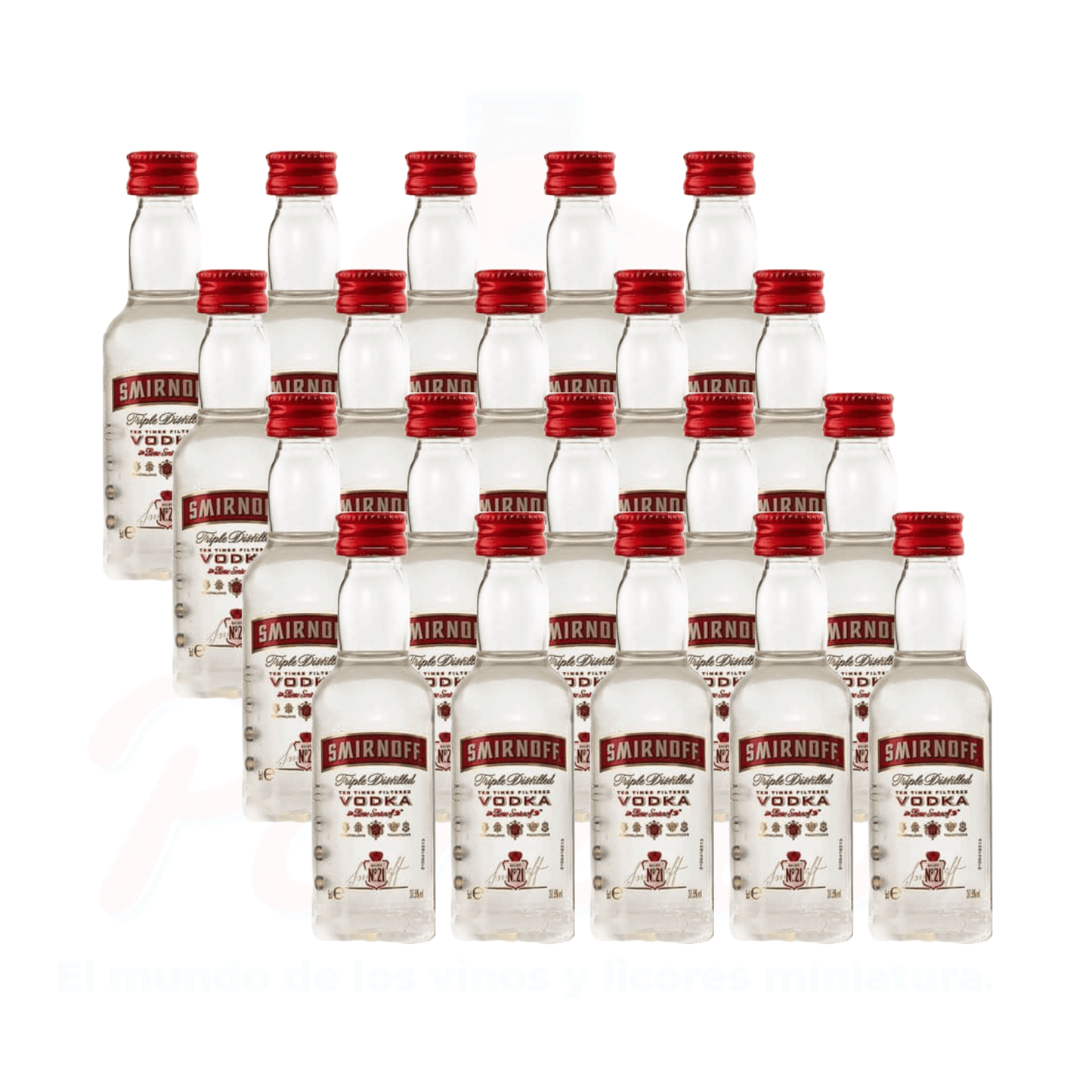 (20 Piezas) Mini Vodka Smirnoff 50 ml.