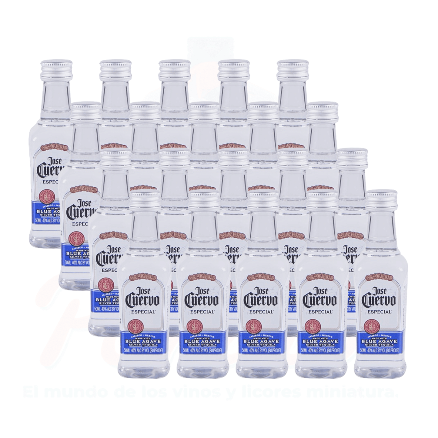 (20 Piezas) Mini Tequila Jose Cuervo Especial Silver 50 ml.