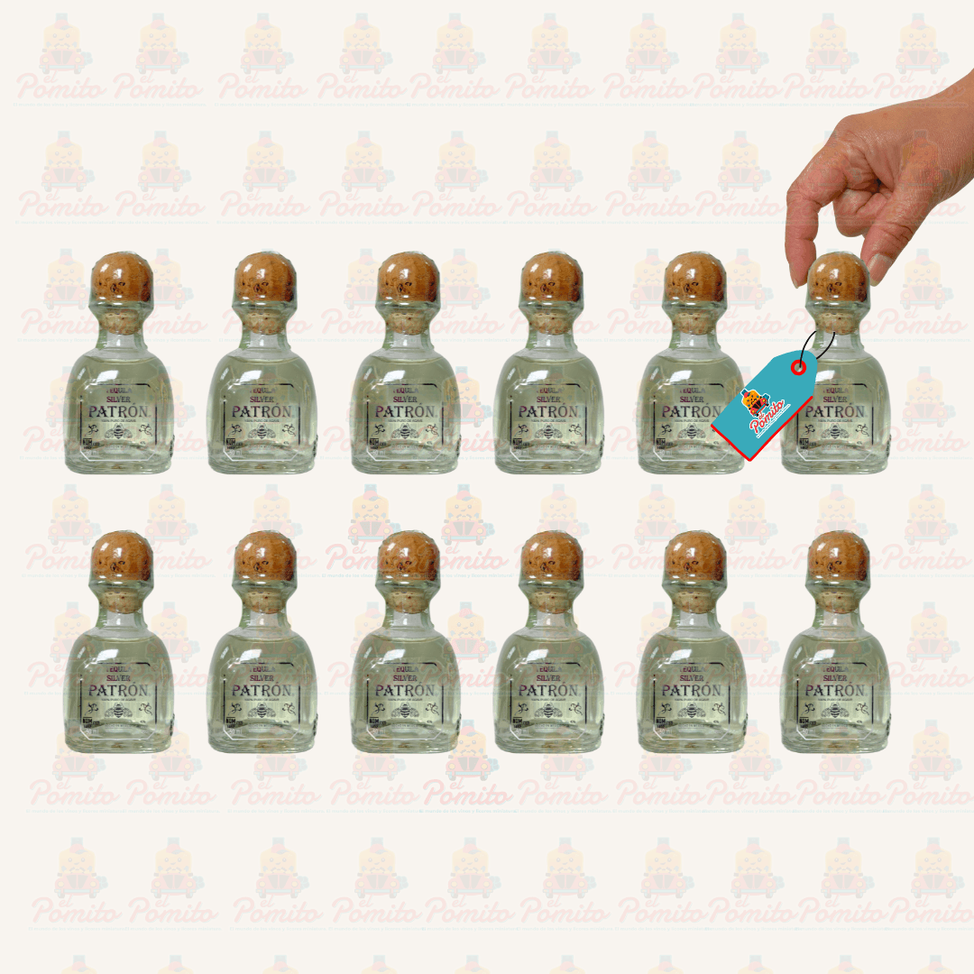 (12 piezas) Mini Tequila Patrón Silver 50 ml.