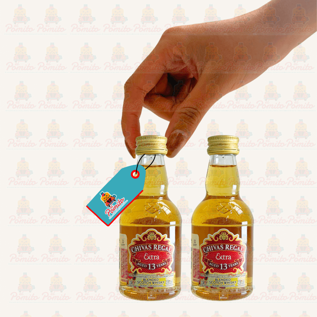 2 Mini Whisky Chivas 13 50 ml. Terminado en Barricas de Jerez