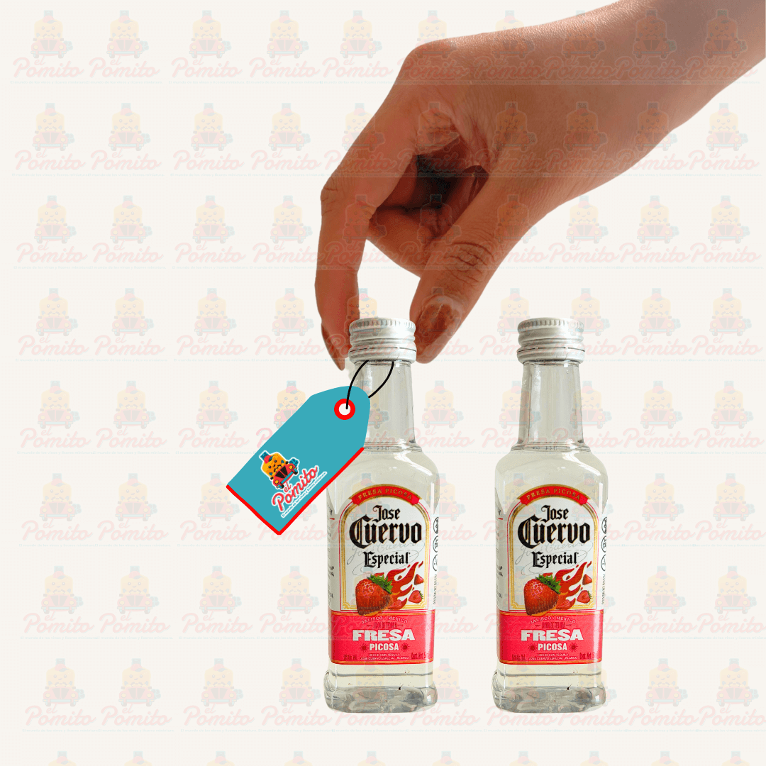 2 Mini Tequila Jose Cuervo Especial Fresa Picosa 50 ml.