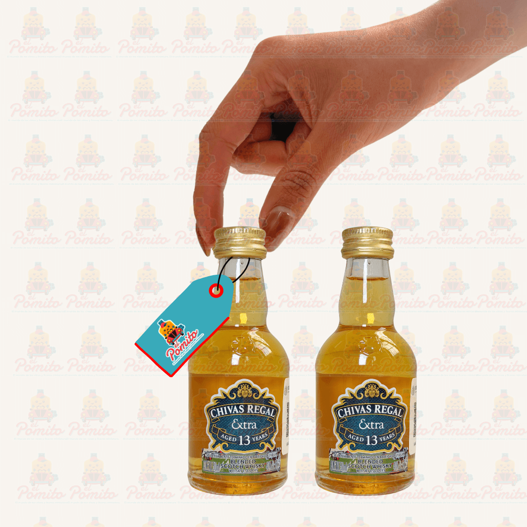 2 Mini Whisky Chivas 13 50 ml. Terminado en Barricas de Tequila