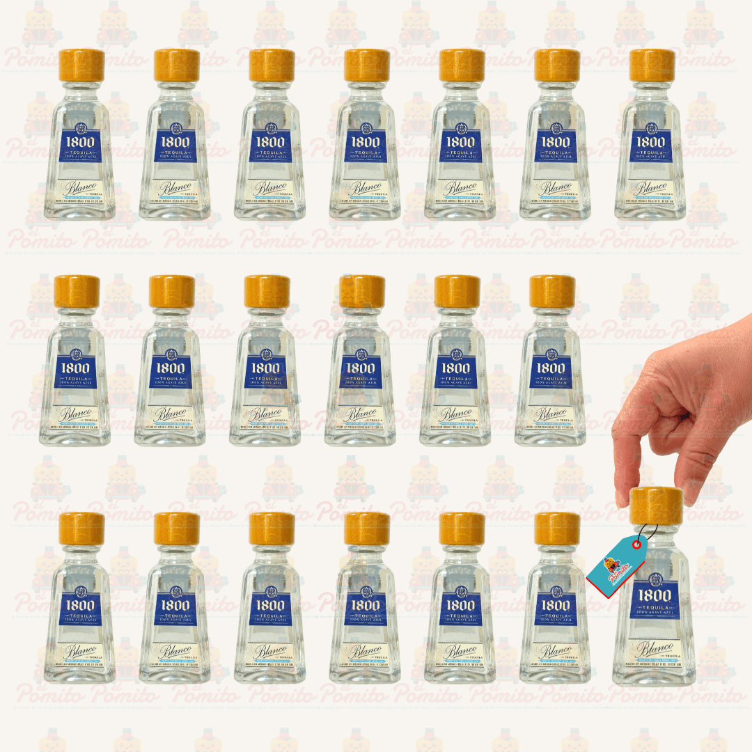 (20 piezas) Mini Tequila 1800 Blanco 50 ml.