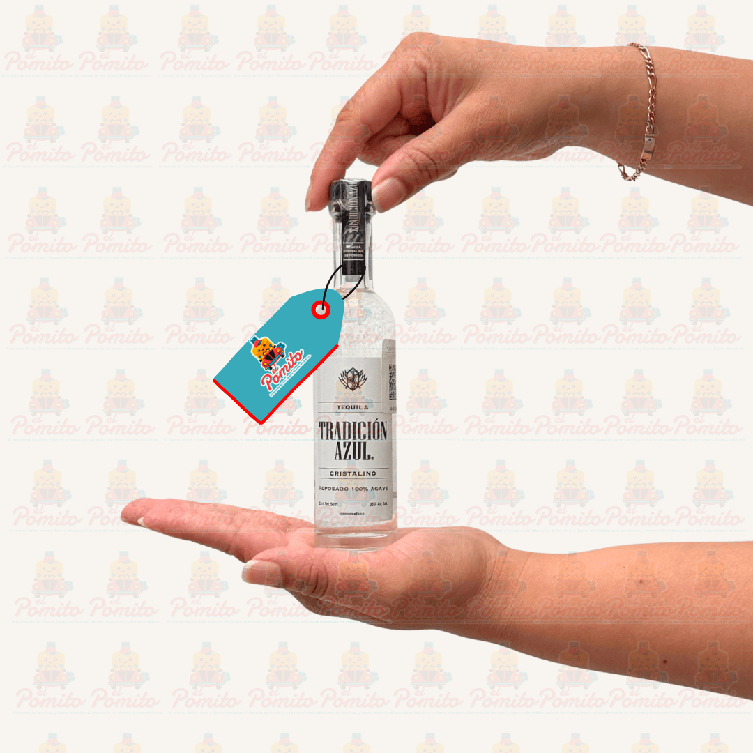 Mini Tequila Tradición Azul Cristalino 50 ml