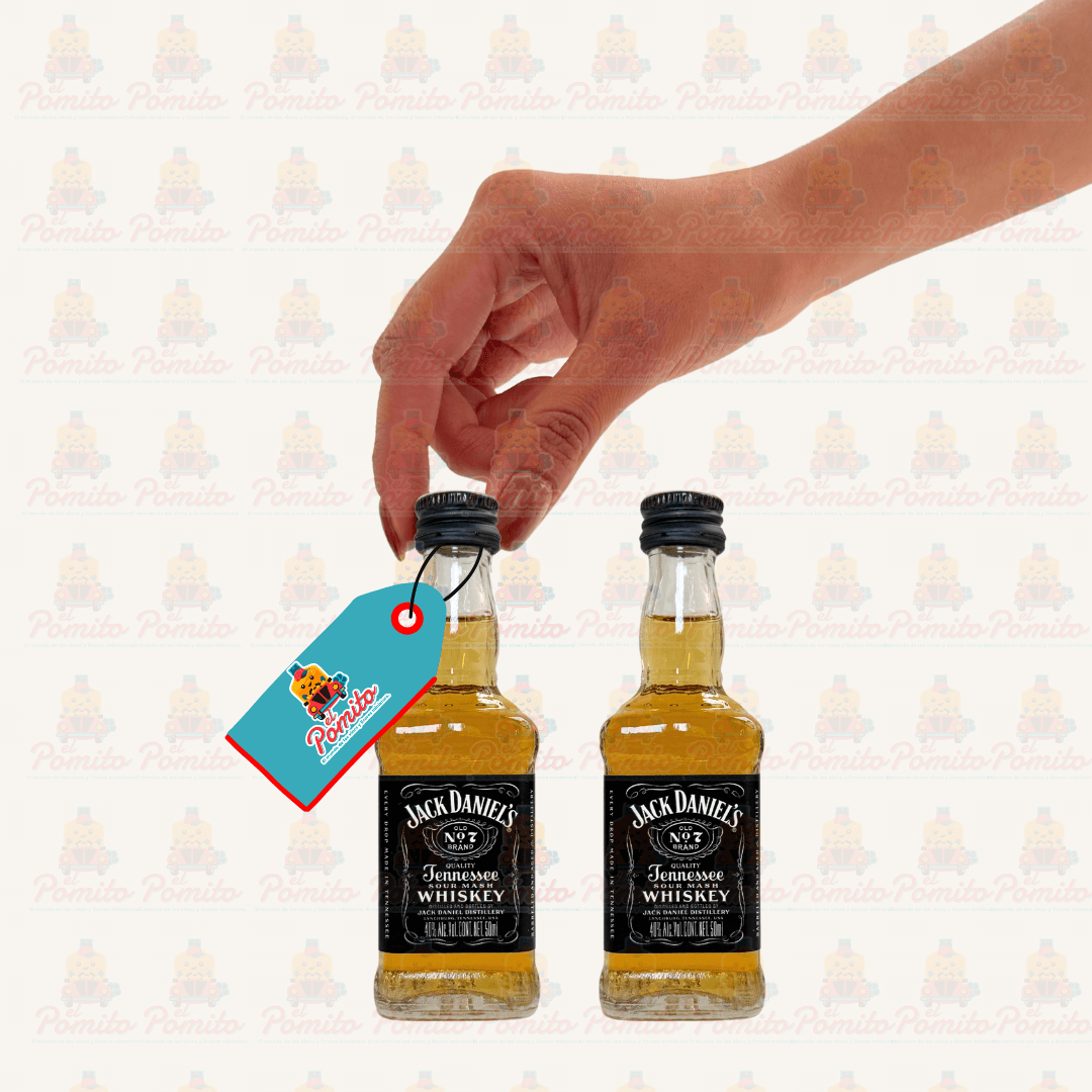 2 Mini Whisky Jack Daniels Tennesee 50 ml. Vidrio.