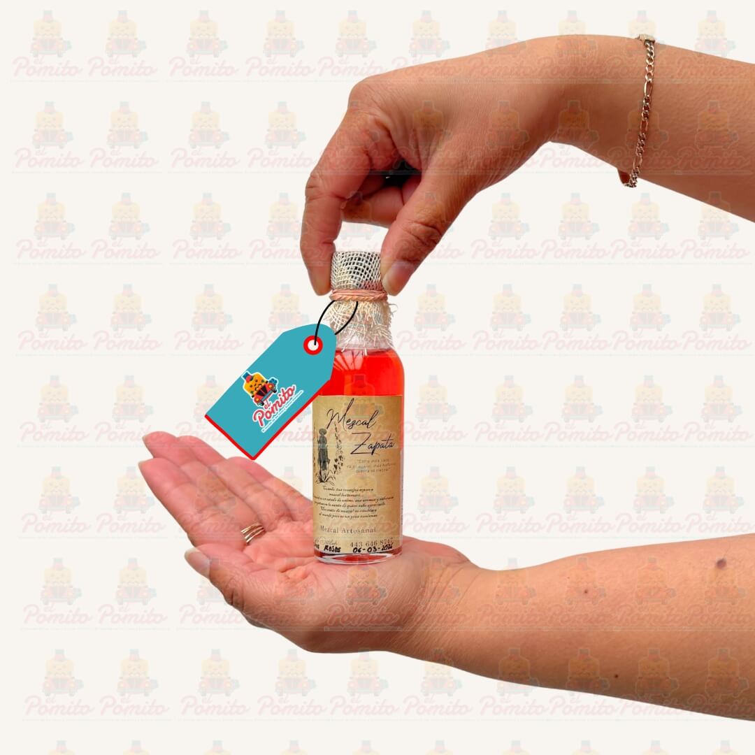 Mini Mezcal Zapata Artesanal Sabor Frutos Rojos 50ml.