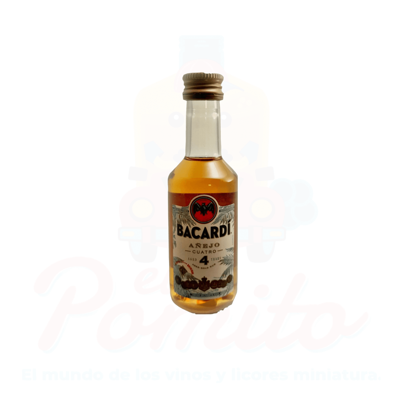 Mini Ron Bacardi 4 Años Añejo 50ml.