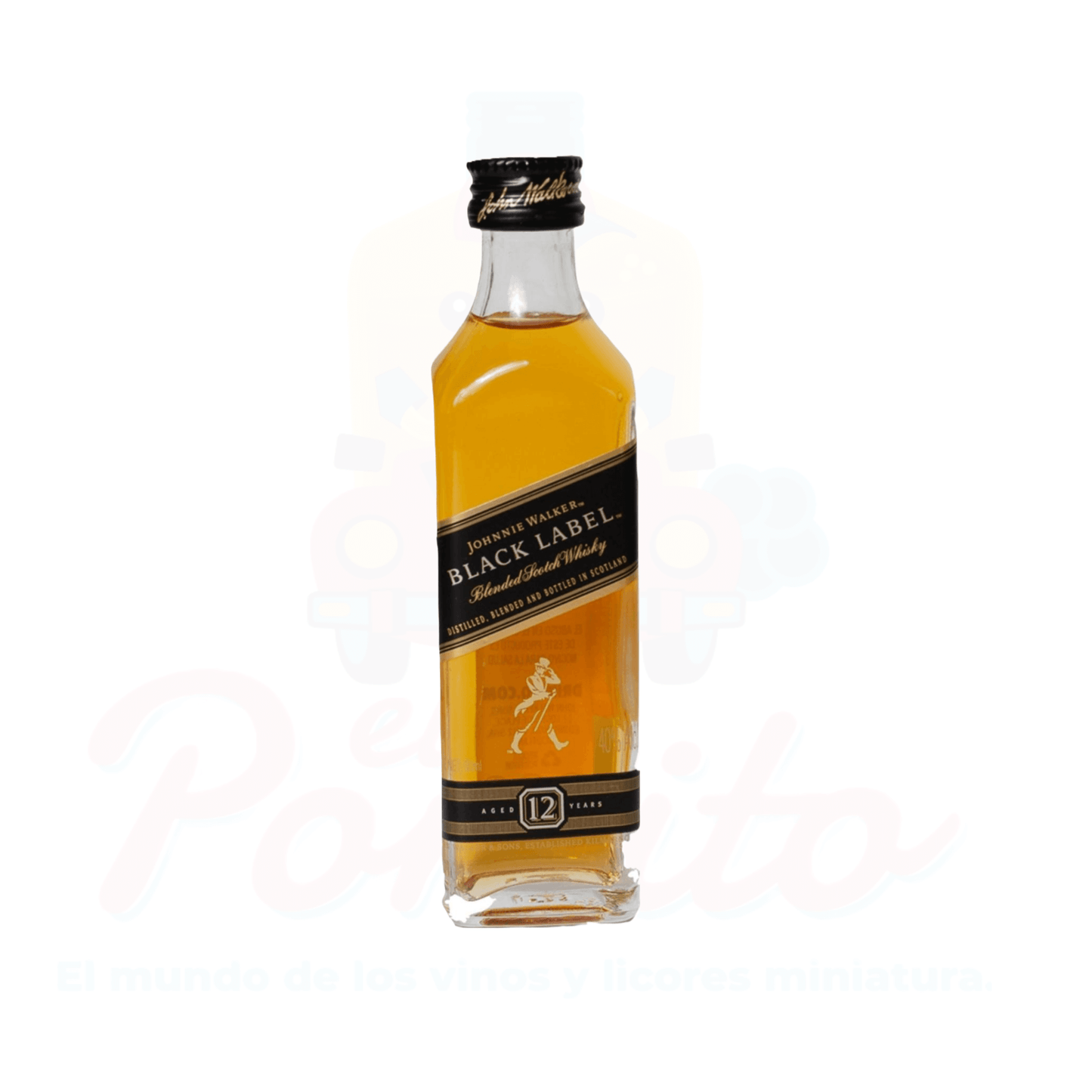 Mini Whisky Johnnie Walker Black Label 50 ml. Vidrio