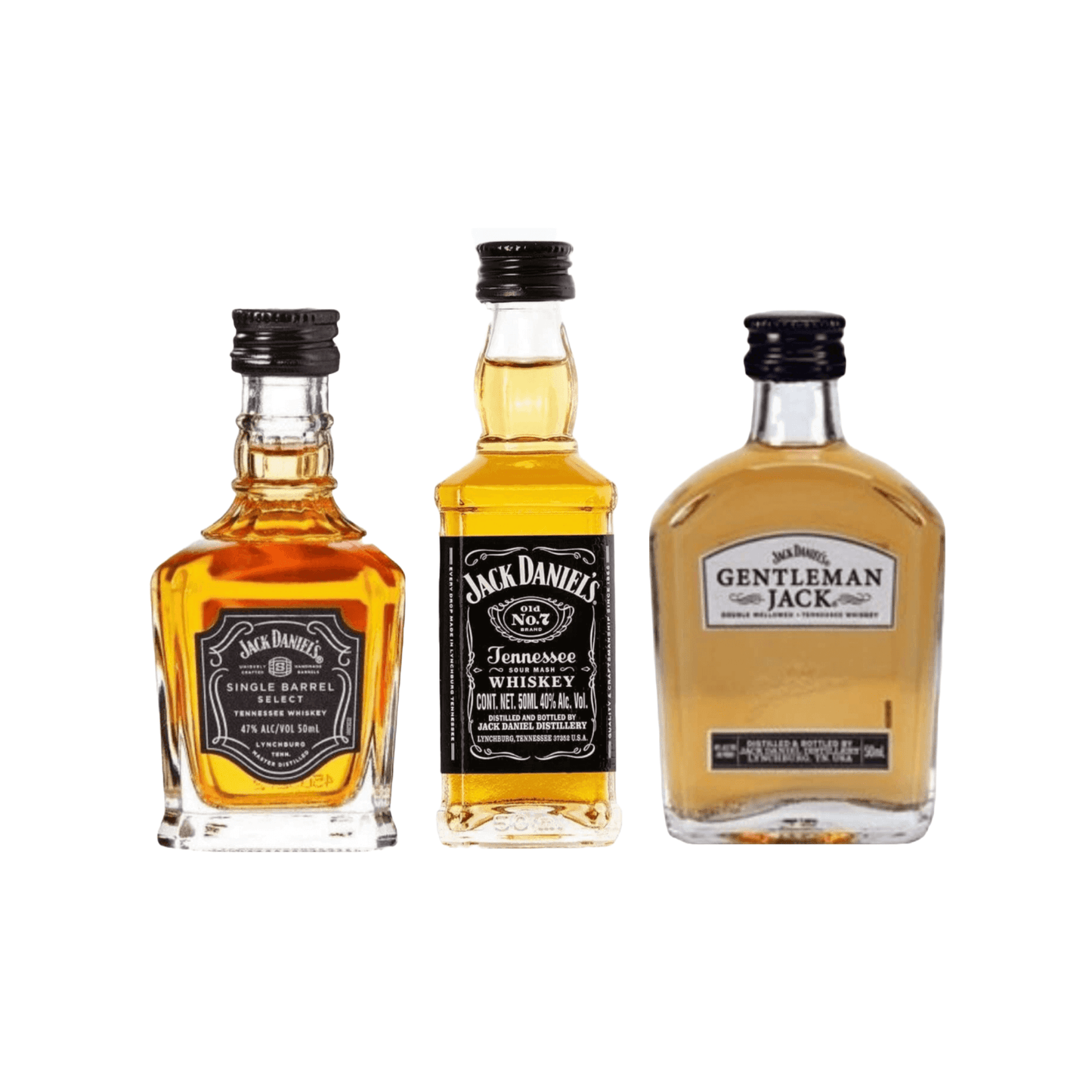 Mini Colección Jack Daniels 50 ml. Vidrio