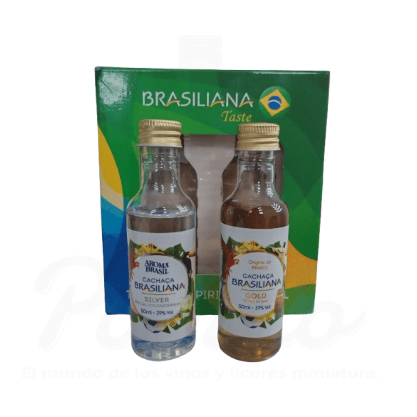 Mini Set Cachaça Brasiliana Aroma Brasil 2x50ml