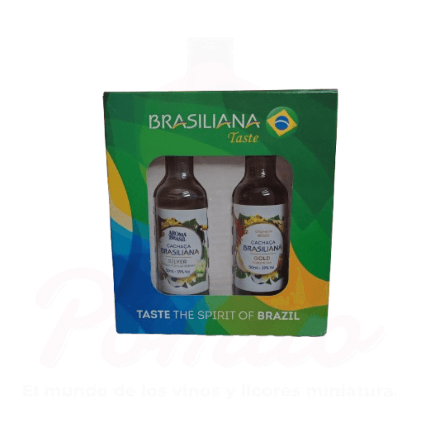 Mini Set Cachaça Brasiliana Aroma Brasil 2x50ml