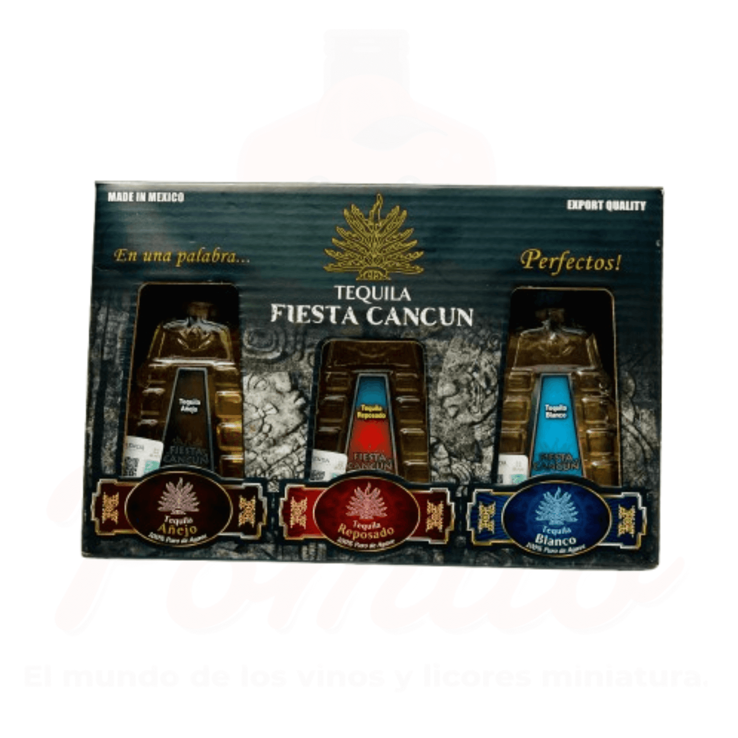Mini Set Tequila Fiesta Cancún 3x100ml.
