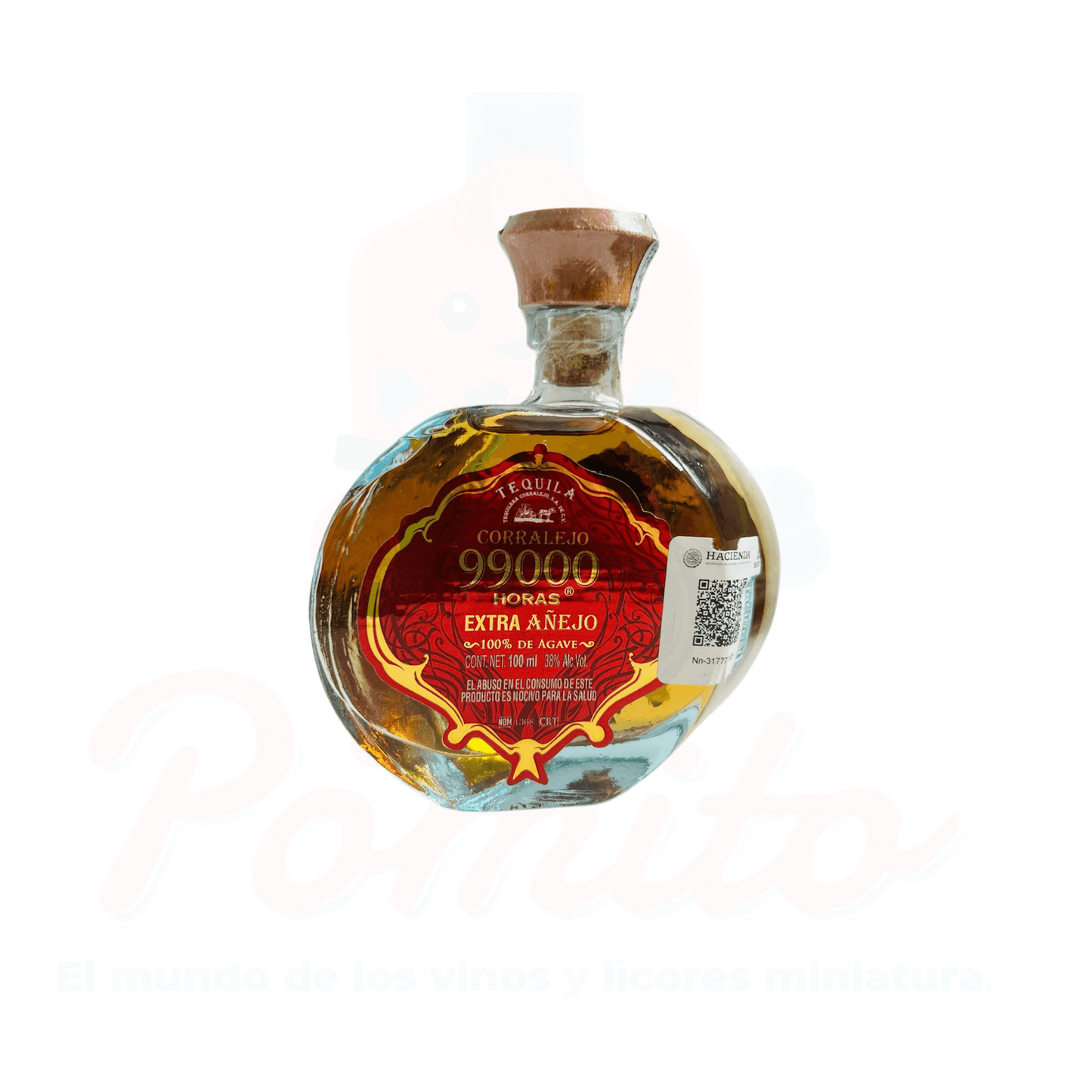 Mini Tequila Corralejo Extra Añejo 99000 Horas 100 ml.