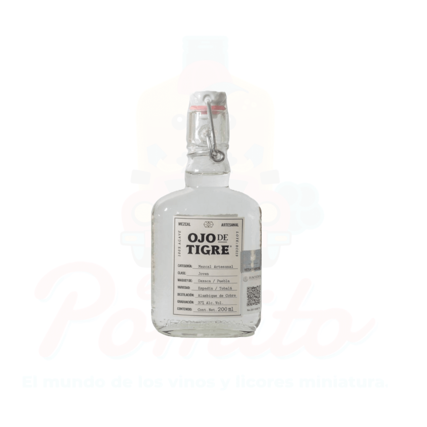 Mini Mezcal Artesanal Ojo de Tigre Joven 200 ml.