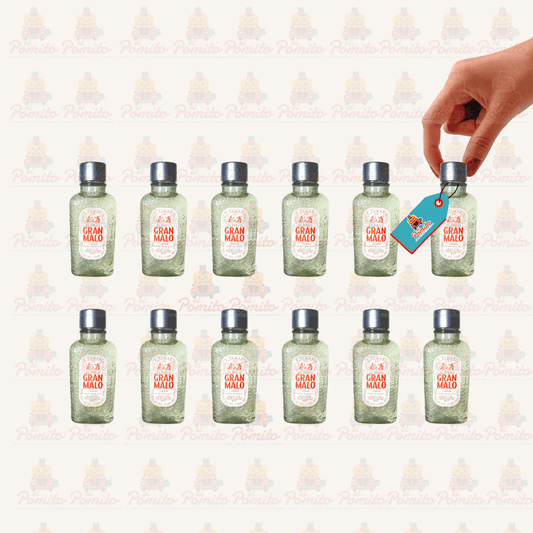 (12 Piezas) Mini Tequila Blanco Gran Malo Spicy Tamarindo 50 ml.