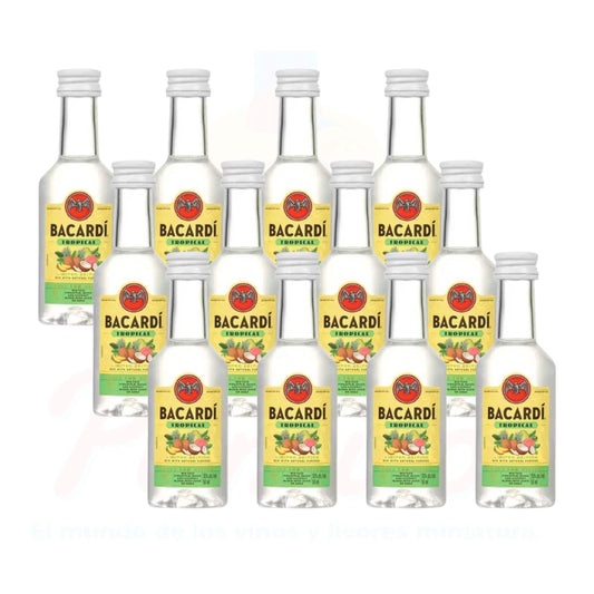 (12 piezas) Mini Ron Bacardi Tropical 50 ml.