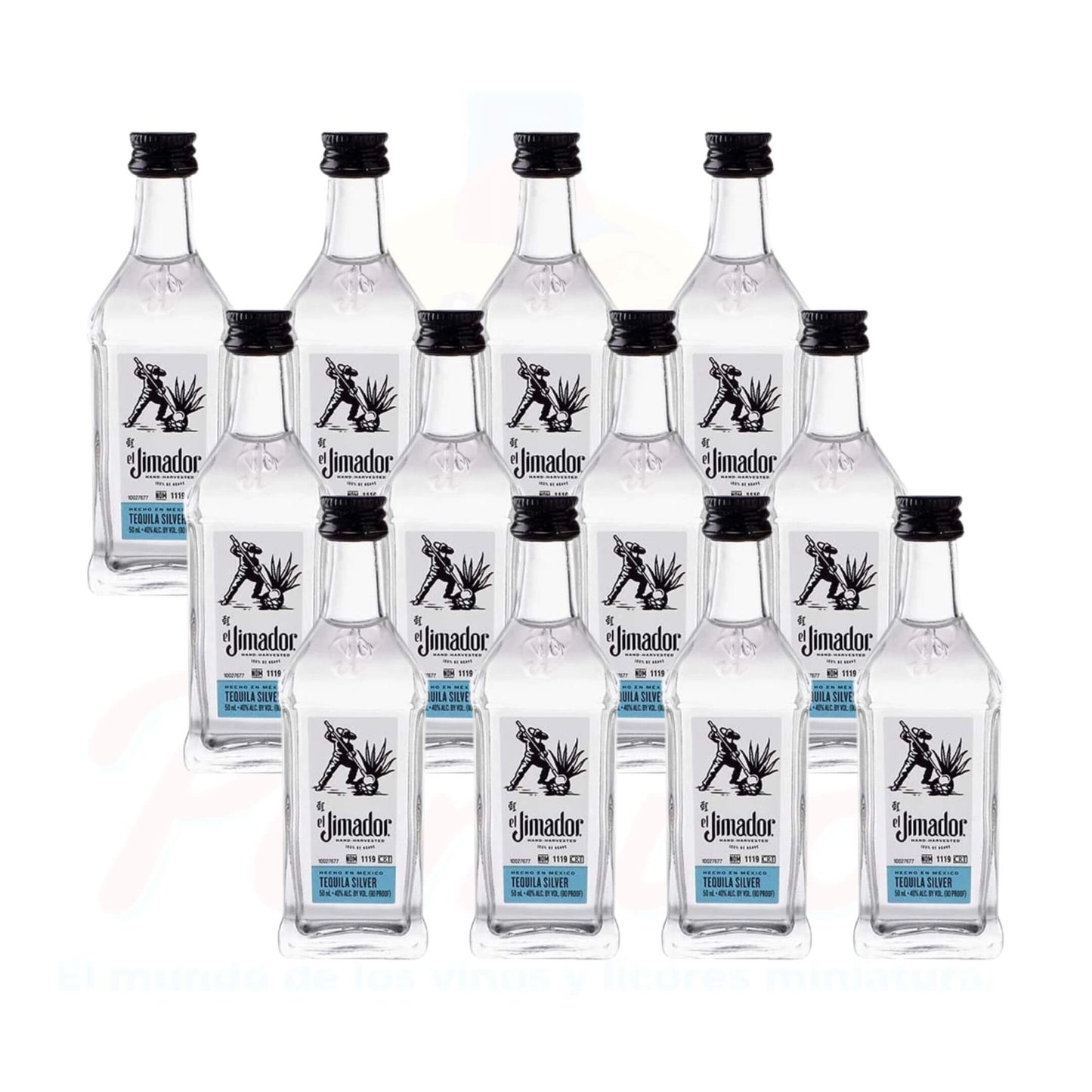 (12 piezas) Mini Tequila El Jimador Silver 50 ml.