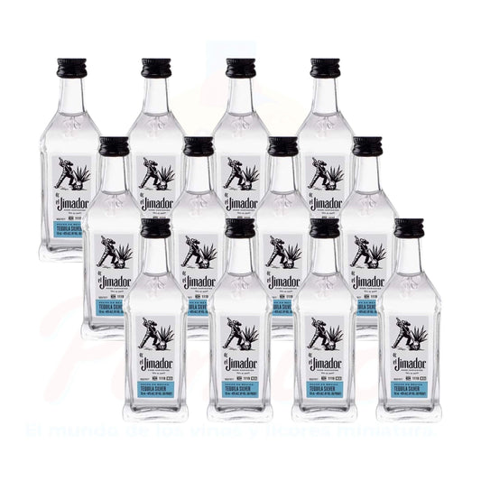 (12 piezas) Mini Tequila El Jimador Silver 50 ml.