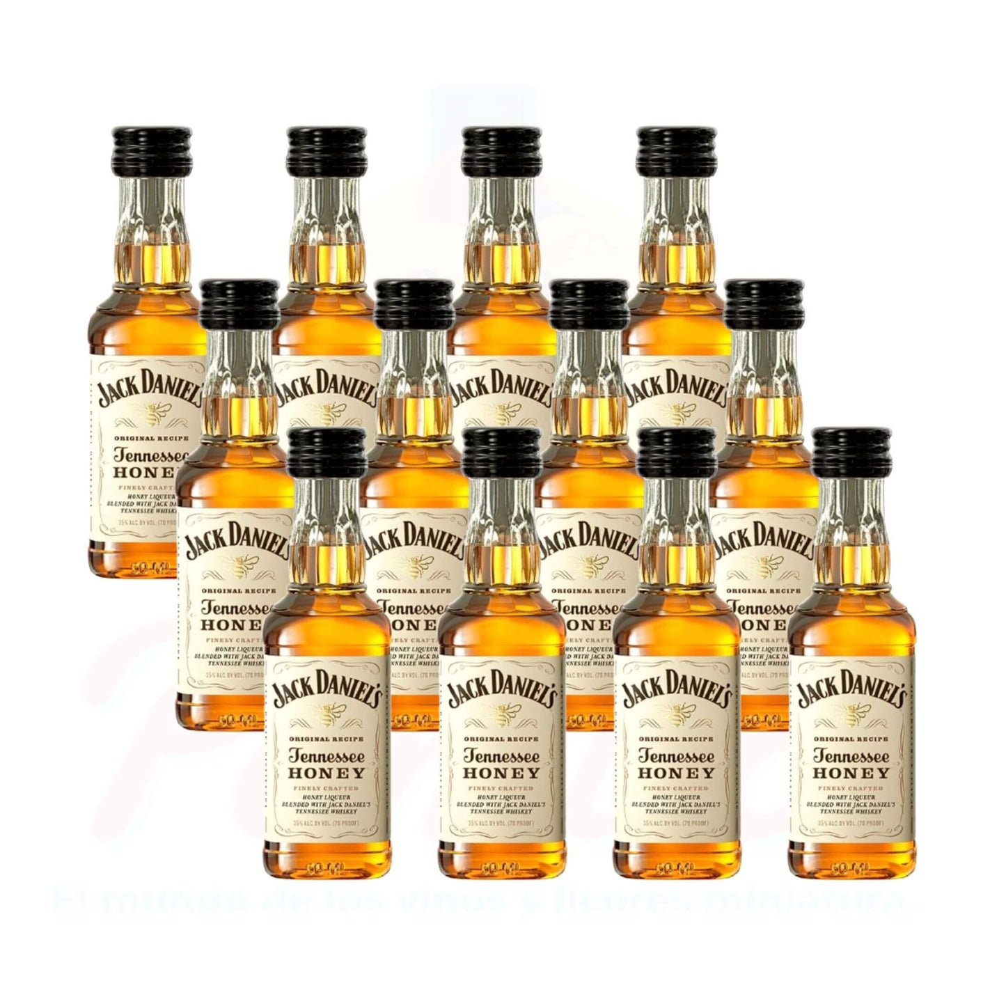 (12 piezas) Mini Whisky Jack Daniels Honey 50 ml.