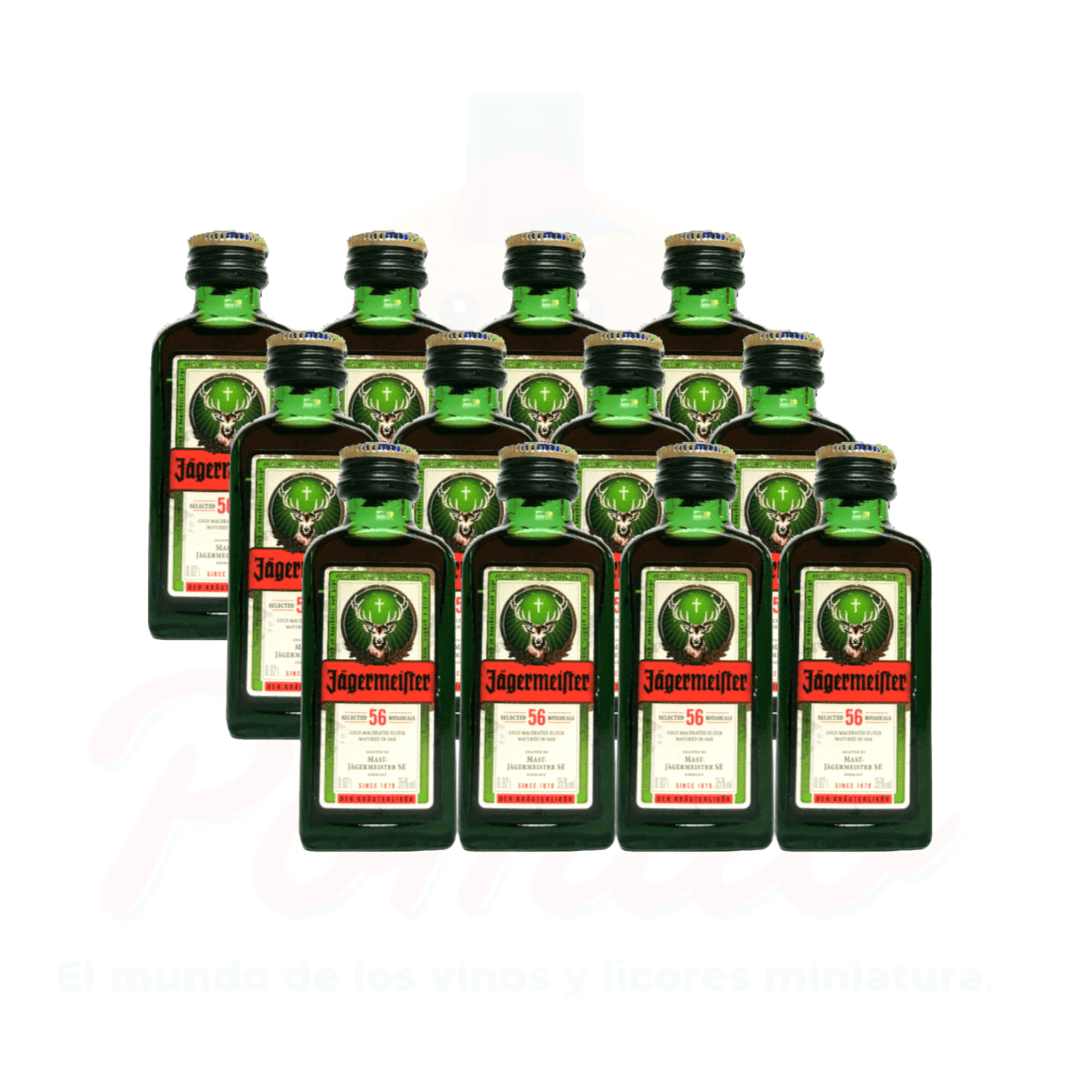 (12 piezas) Mini Jagermeister 20 ml.