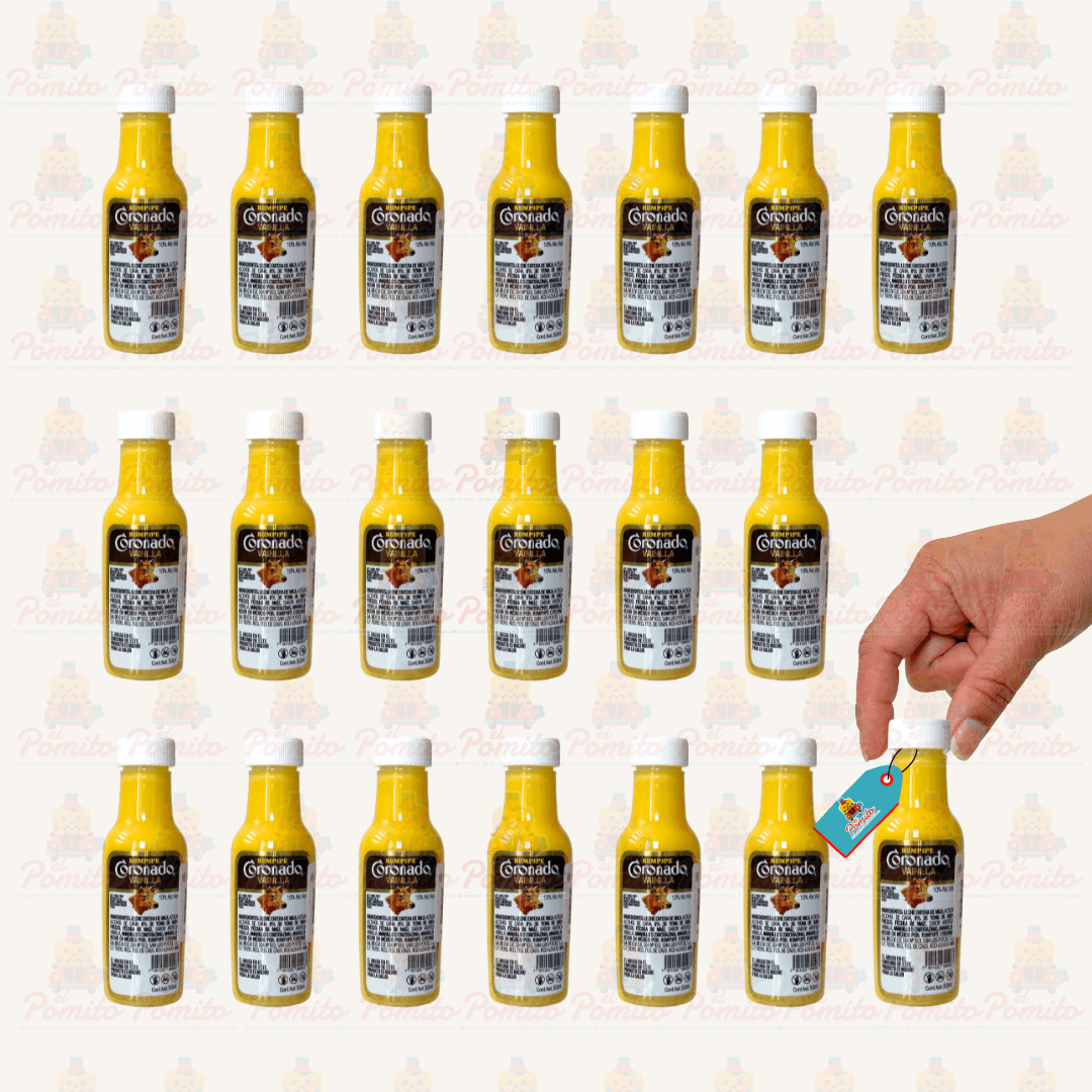 (20 Piezas) Mini Rompope Coronado Vainilla 50 ml.