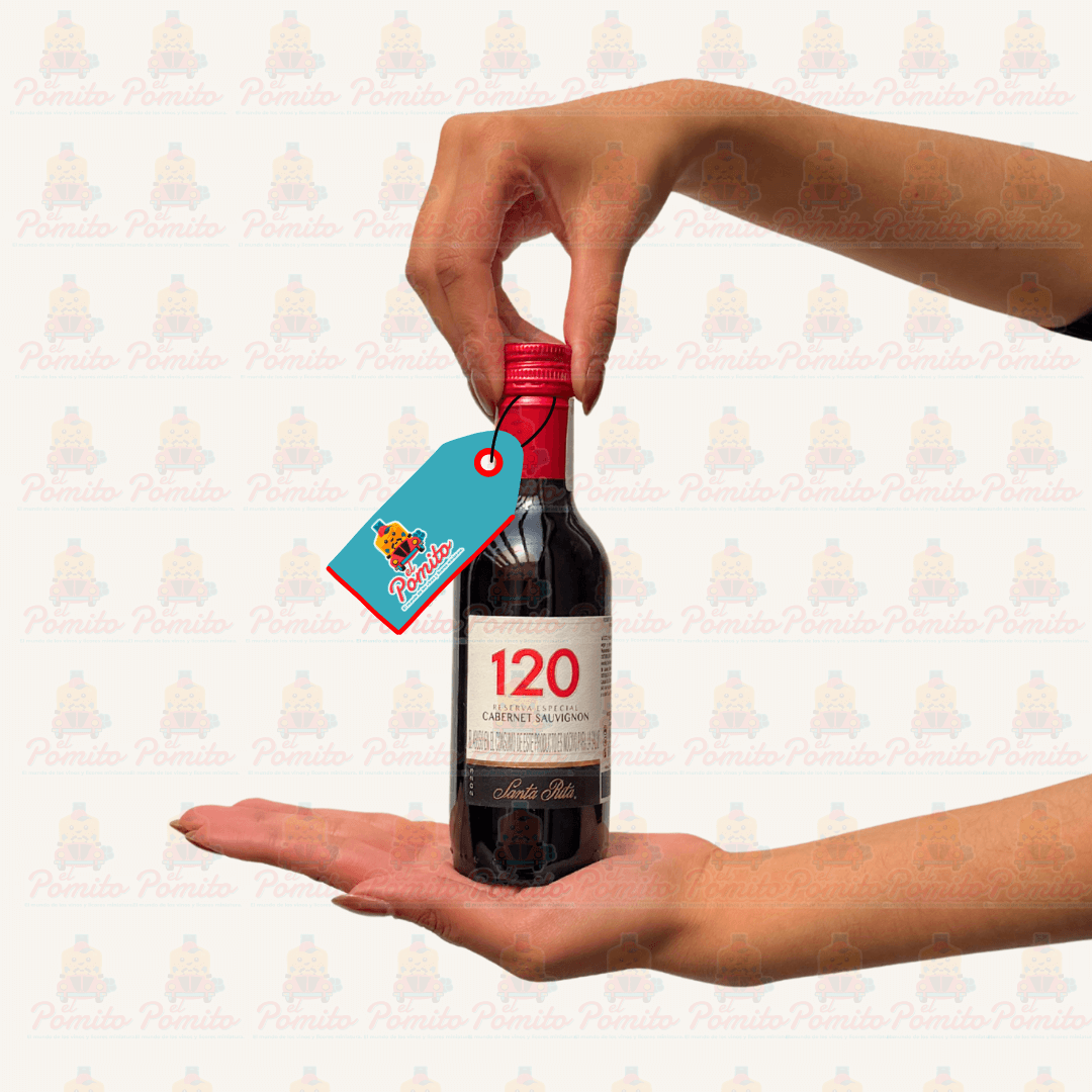 Mini Vino Tinto Santa Rita 120 Cabernet Sauvignon 187 ml.