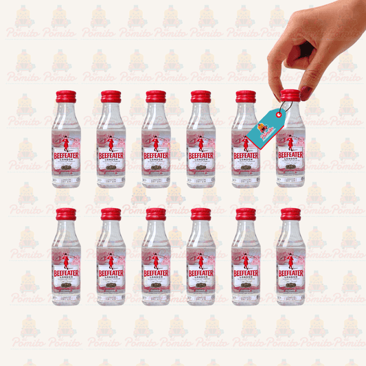 (12 Piezas) Mini Vodka Beefeater London Dry Gin 50 ml.