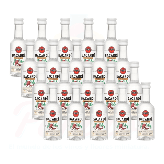 (20 Piezas) Mini Ron Bacardi Coconut 50 ml.