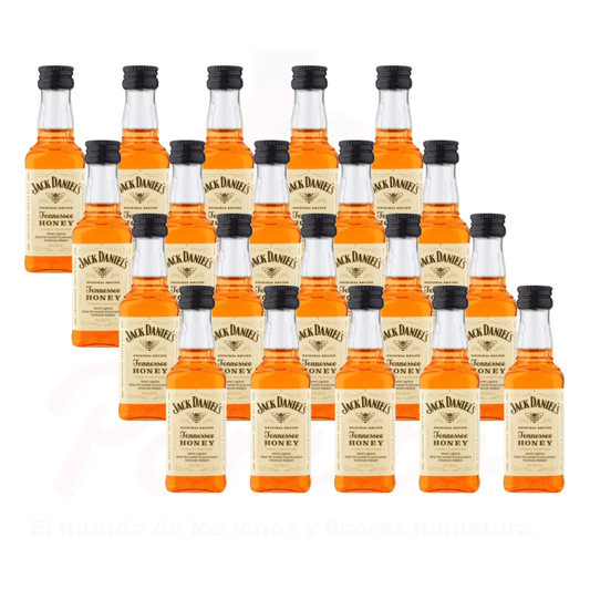 (20 Piezas) Mini Whisky Jack Daniels Honey 50 ml.