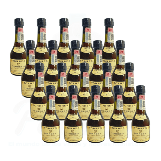(20 piezas) Mini Brandy Torres 5, 50 ml.