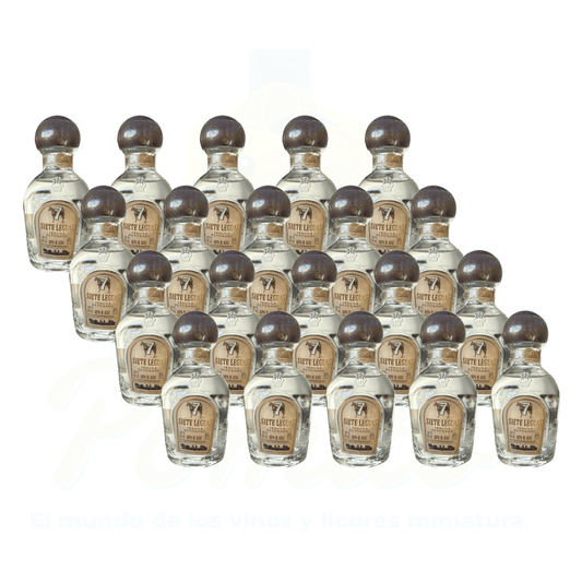 (20 piezas) Mini Tequila Siete Leguas Reposado 50 ml.