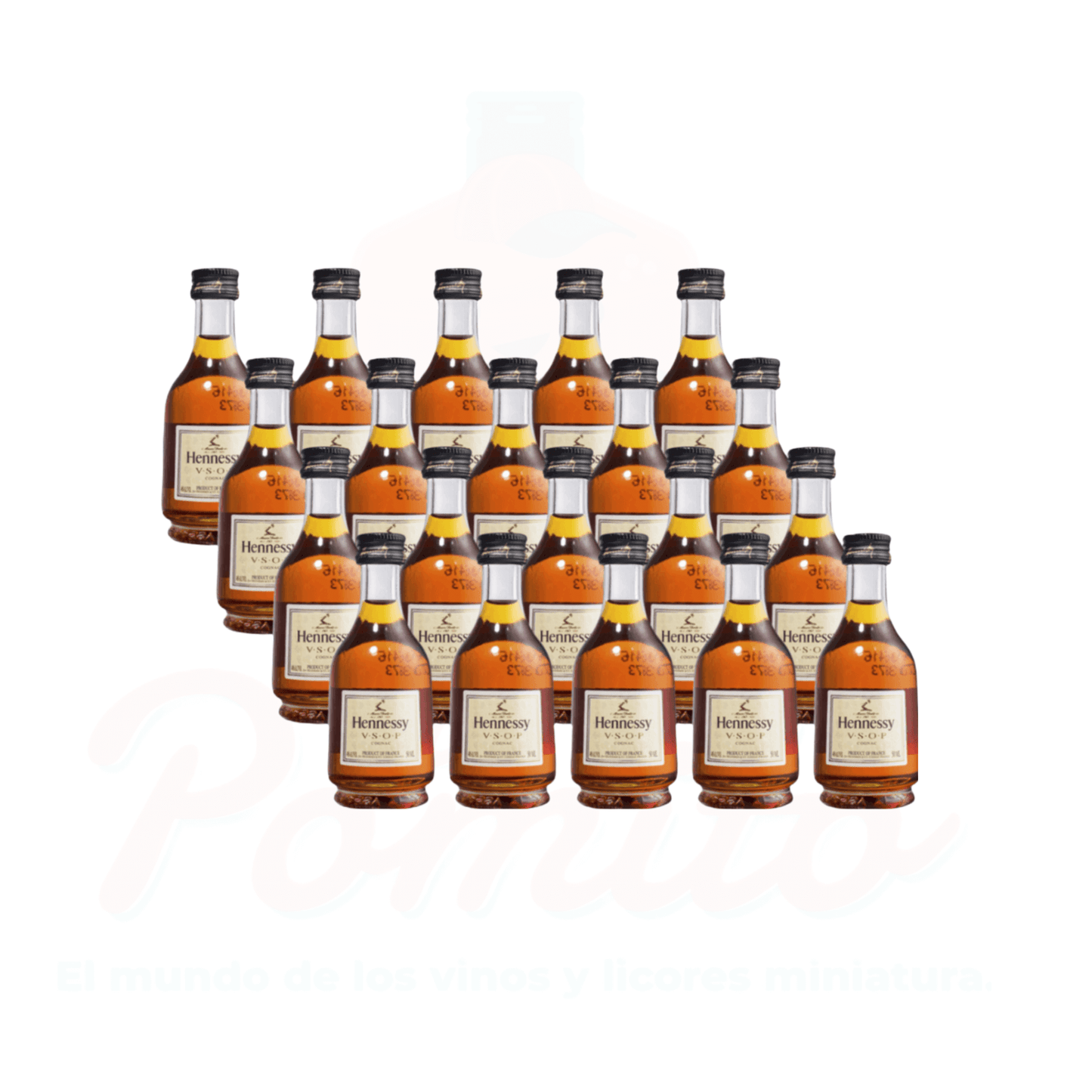 (20 Piezas) Mini Cogñac Hennessy Vsop 50 ml.