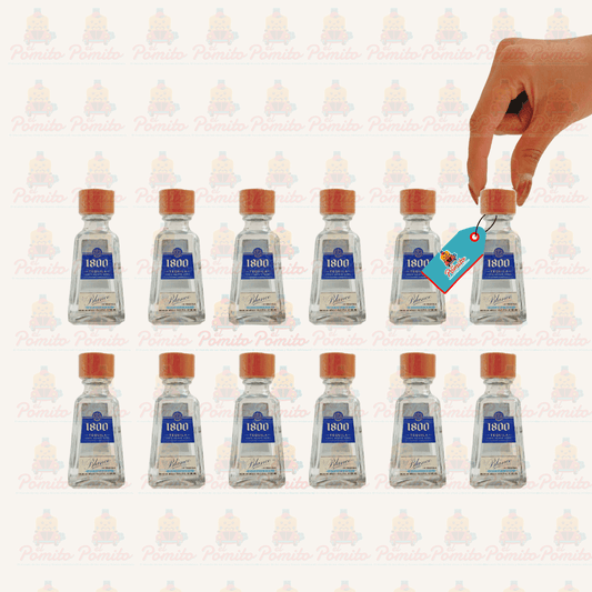 (12 piezas) Mini Tequila 1800 Blanco 50 ml.