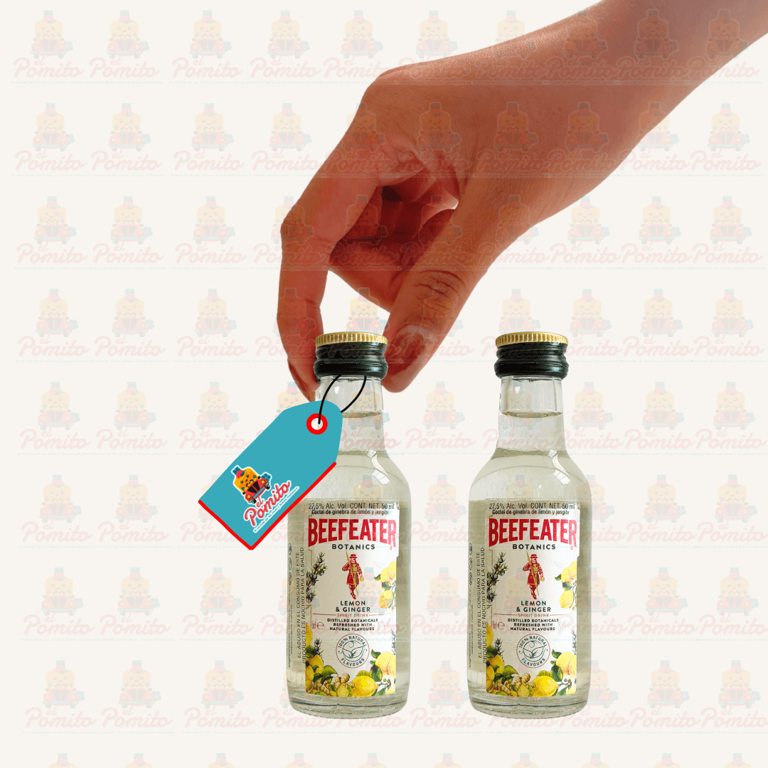 2 Mini Beefeater Lemon & Ginger 50 ml. (Botella de Vidrio)
