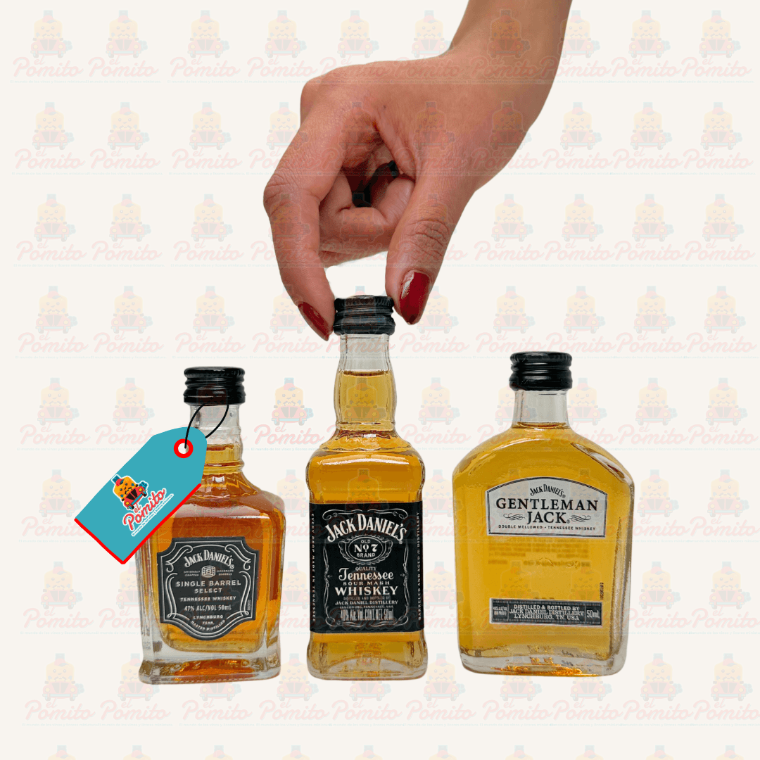Mini Colección Jack Daniels 50 ml. Vidrio