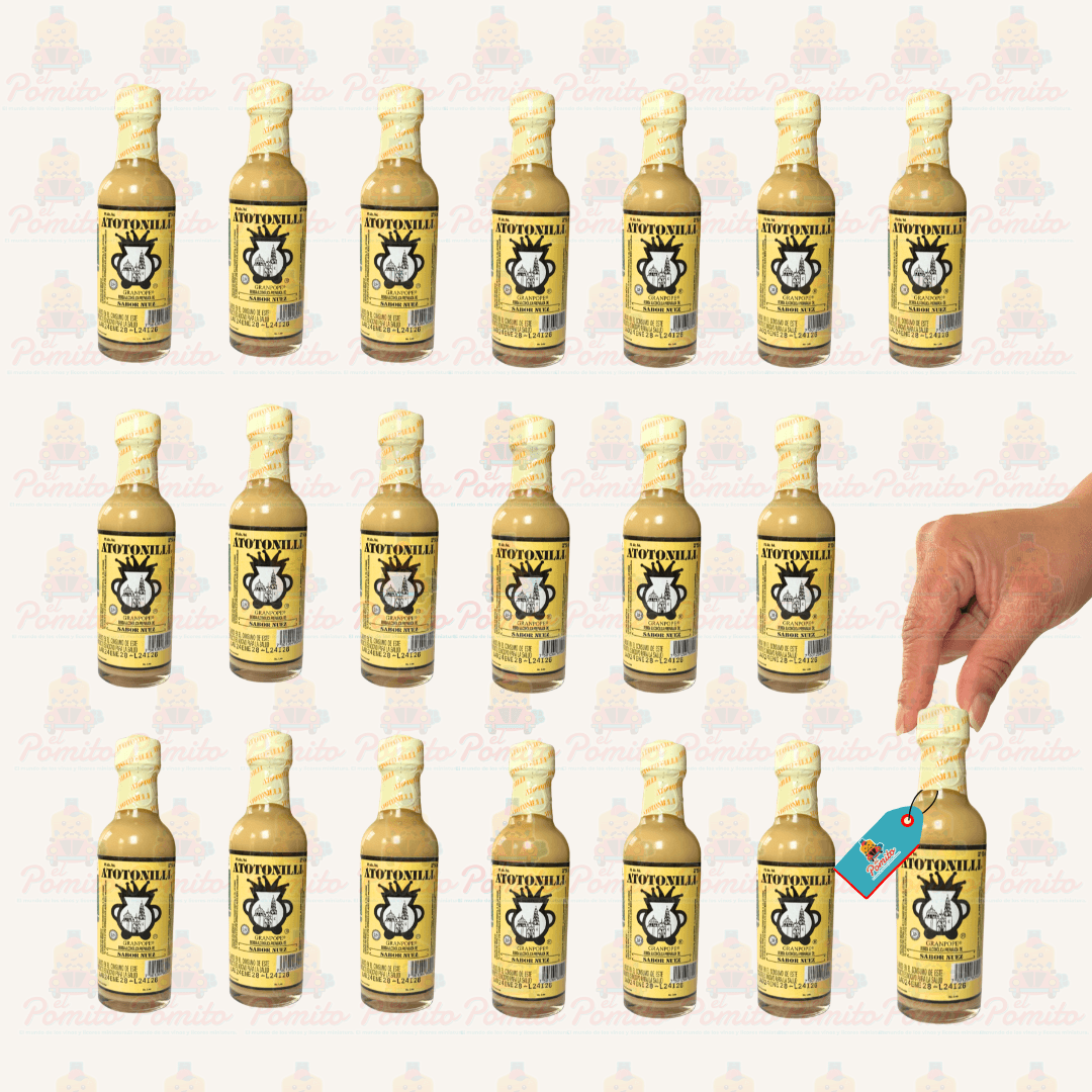 (20 piezas) Mini Rompope Atotonilli Nuez 50 ml.