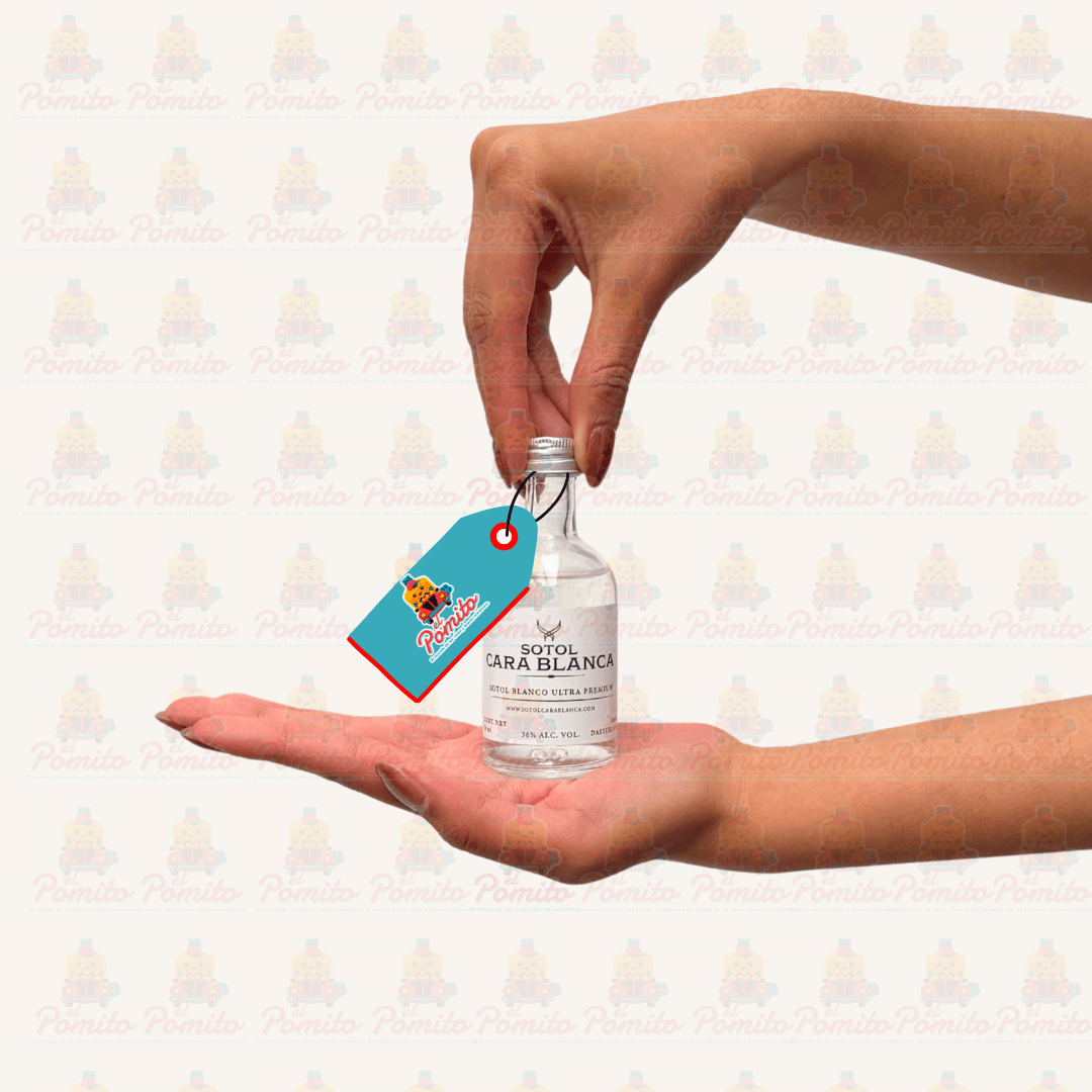 Mini Destilado Sotol Cara Blanca 50ml.