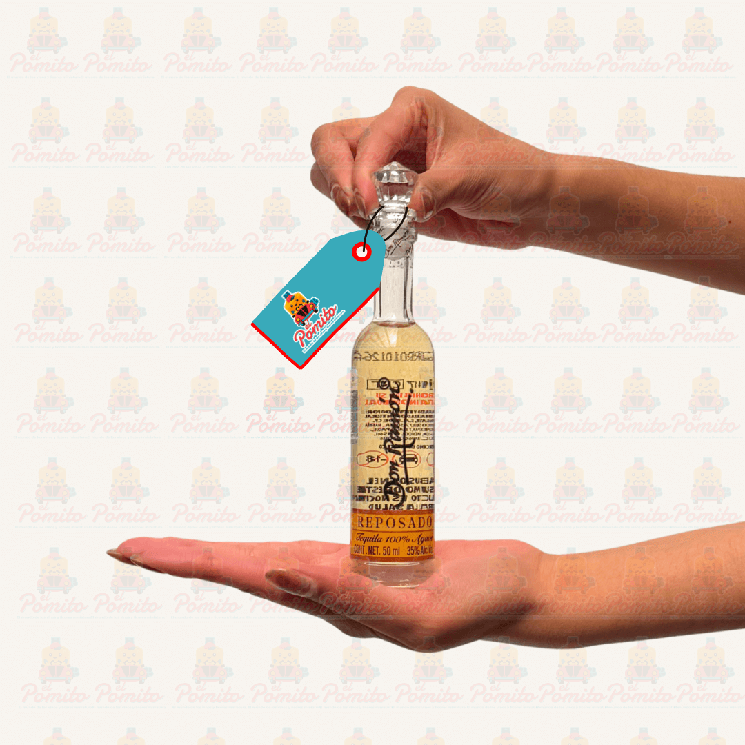 Mini Tequila Don Ramón Flauta Reposado 50 ml. Nueva Presentación
