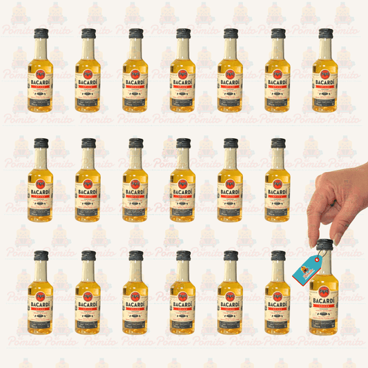 (20 Piezas) Mini Ron Bacardi Spiced 50 ml.