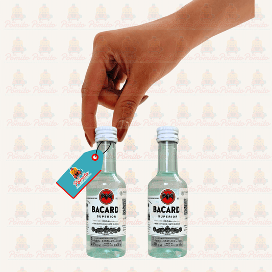 2 Mini Ron Bacardi Blanco 50ml.