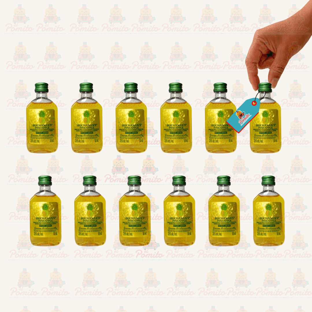 (12 Piezas) Mini Whisky Buchanan's Pineapple 50 ml.
