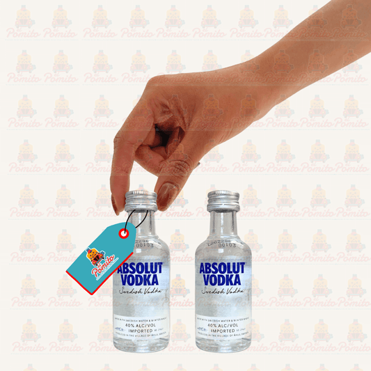 2 Mini Vodka Absolut Azul 50 ml.