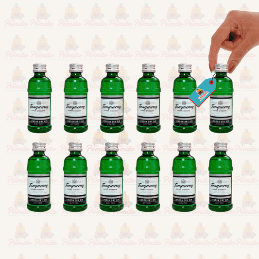 (12 Piezas) Mini Ginebra Tanqueray 50 ml.