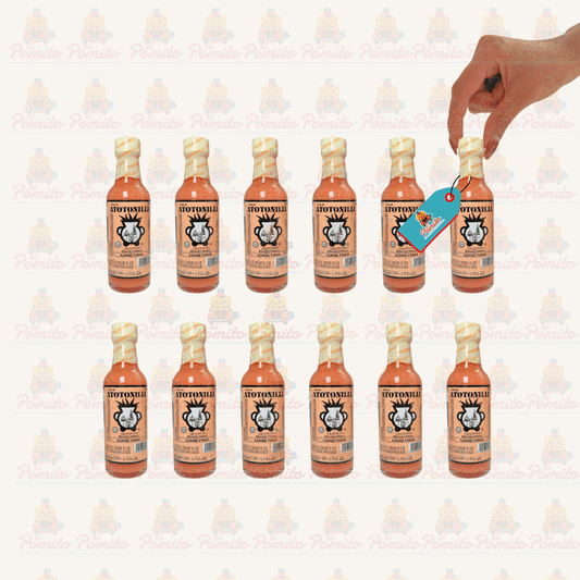 (12 Piezas) Mini Rompope Atotonilli Sabor Piñon 50 ml.