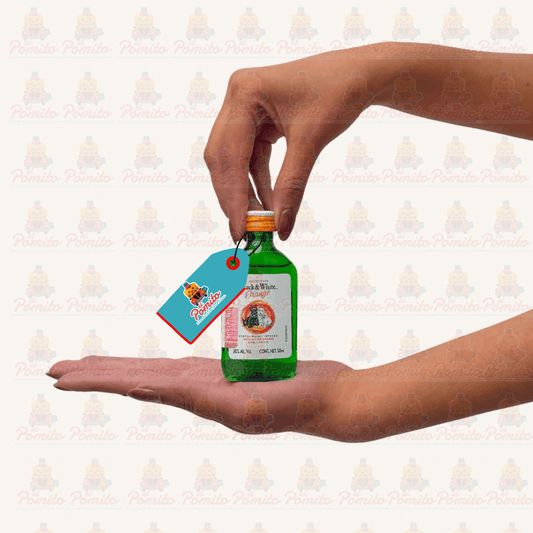 Mini Whisky Black & White Orange 50 ml.