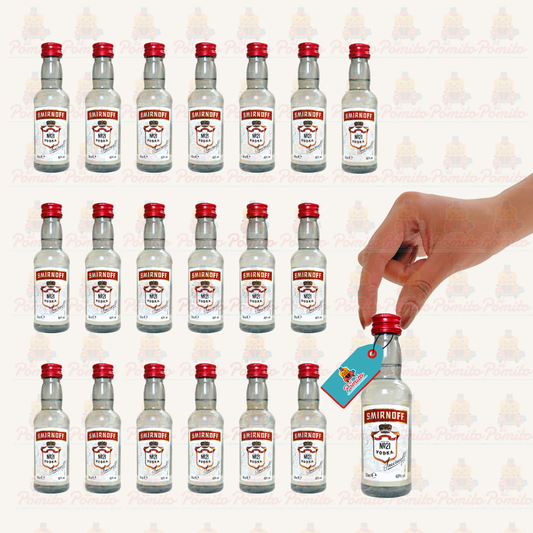 (20 Piezas) Mini Vodka Smirnoff 50 ml.