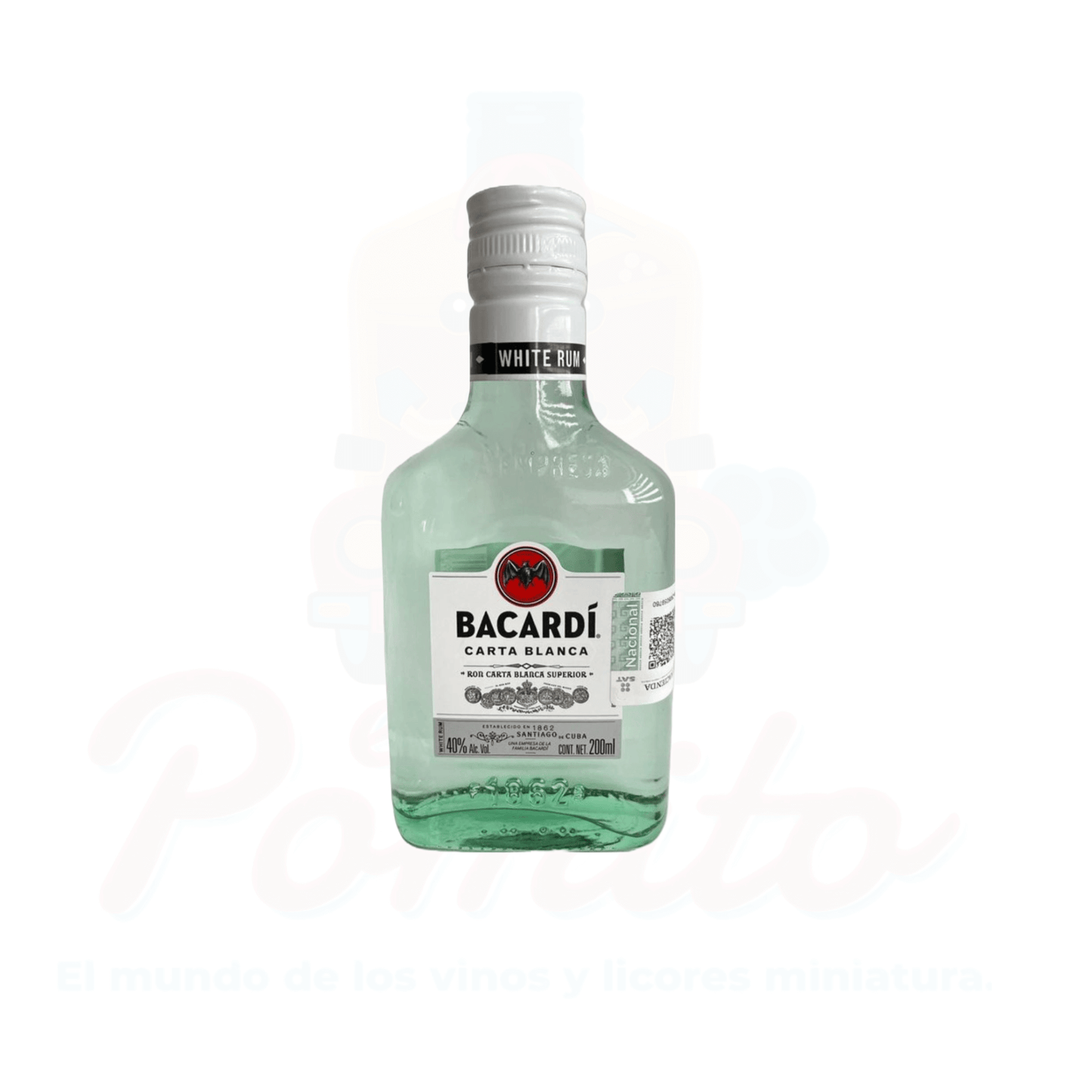 Mini Ron Bacardi Blanco 200ml.