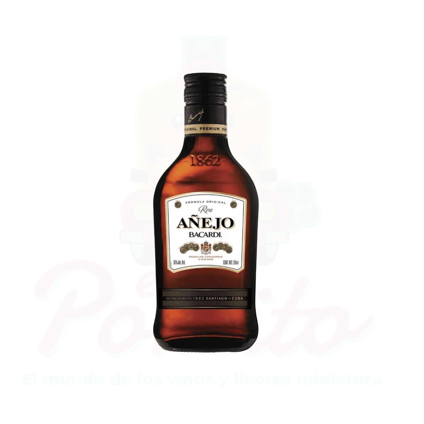 Mini Ron Bacardi Añejo 200 ml.