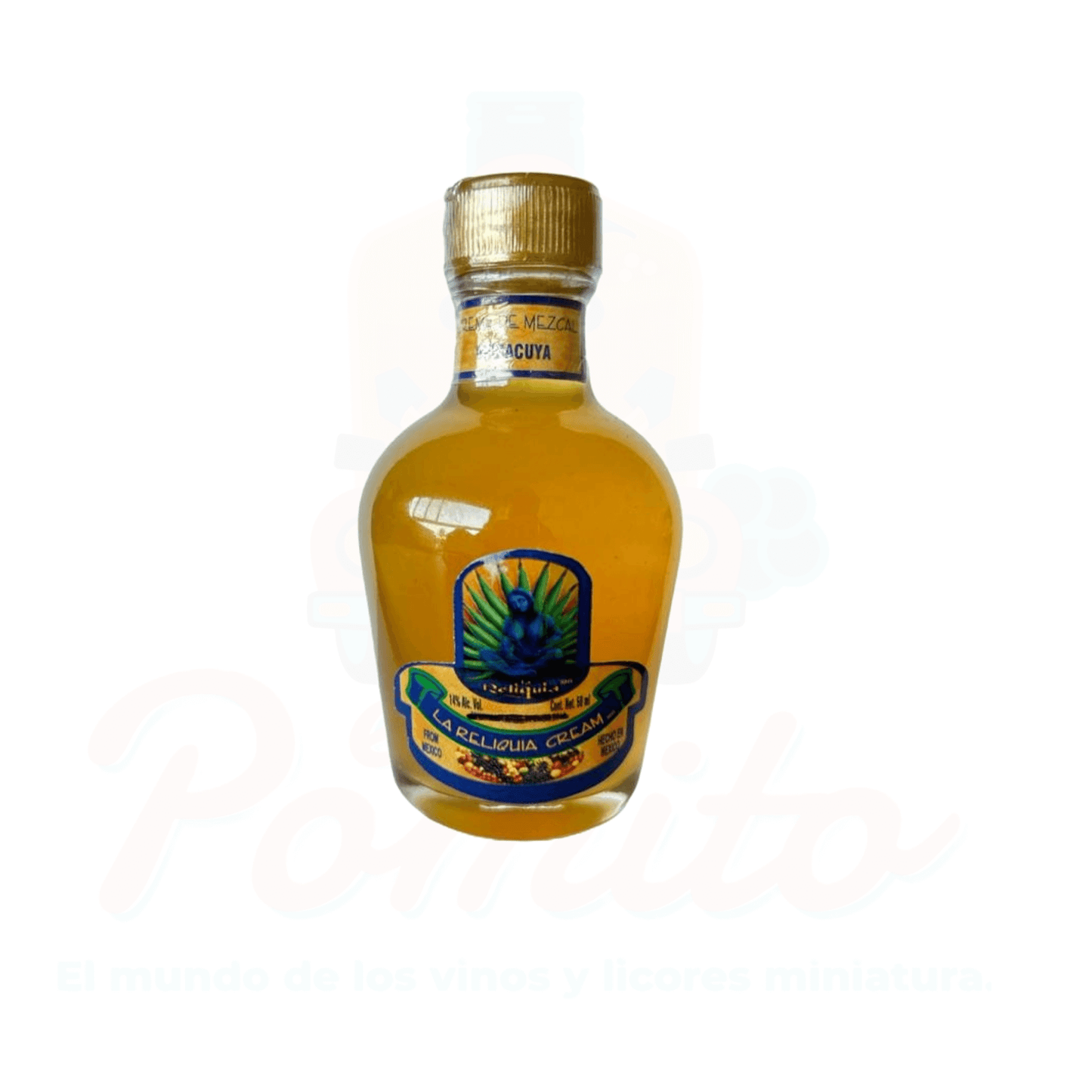 Mini Crema De Mezcal La Reliquia Cream Maracuya 50 ml.